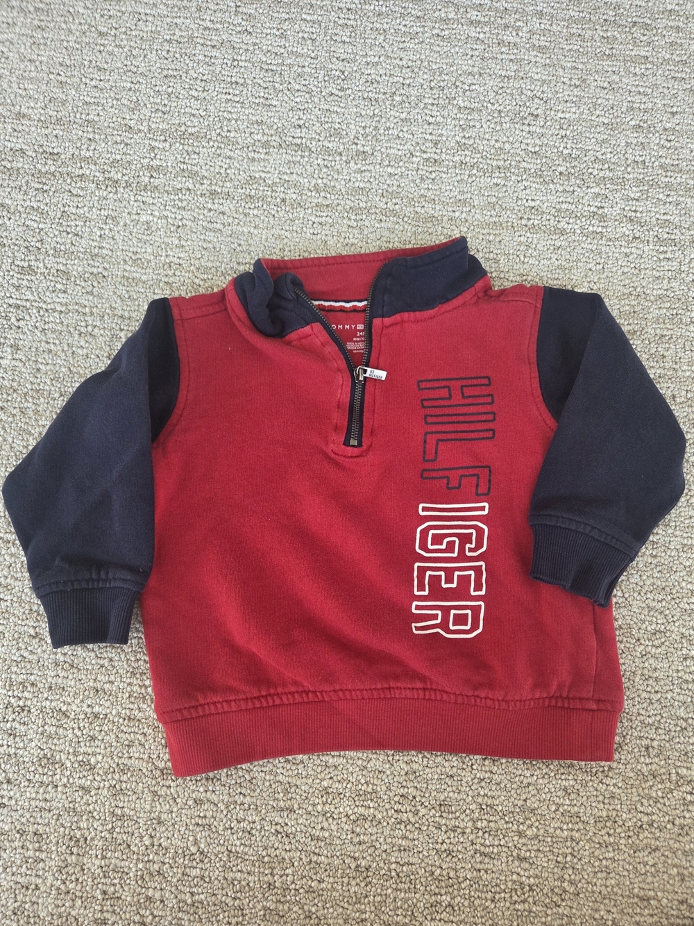 Tommy Hilfiger Toddler Quarter-Zip Sweatshirt Size 24M